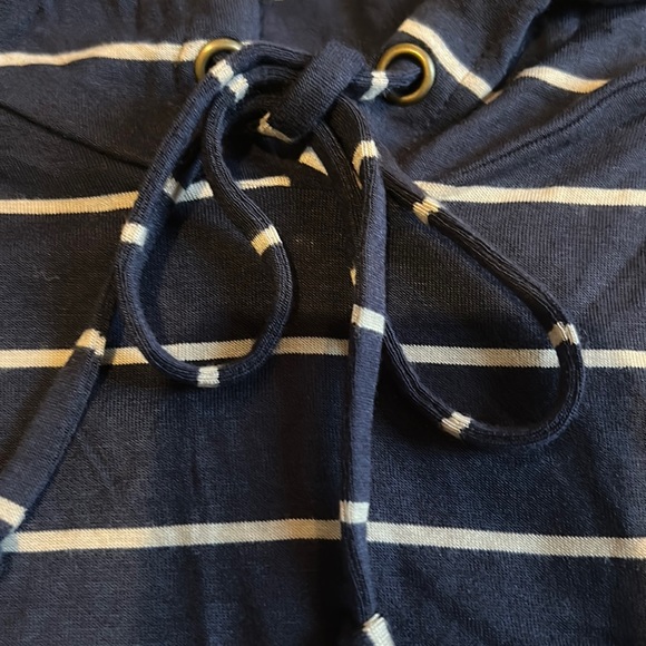 **💙🤍** NWT Chaser Women Cool Jersey Oversize Drawstring Waist Dolman Hoodie - Picture 5 of 6